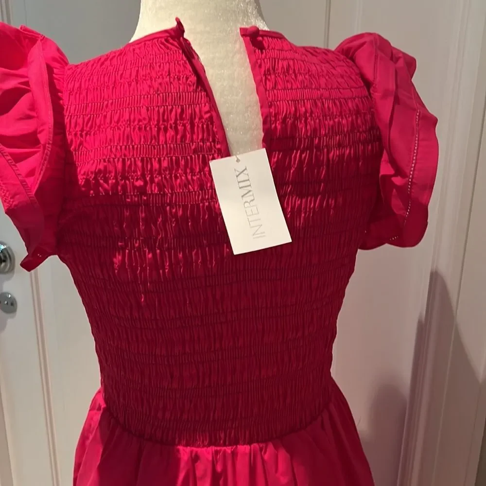 Saylor Audrina Smocked tiered midi dress size P NWT - Picture 6 of 9